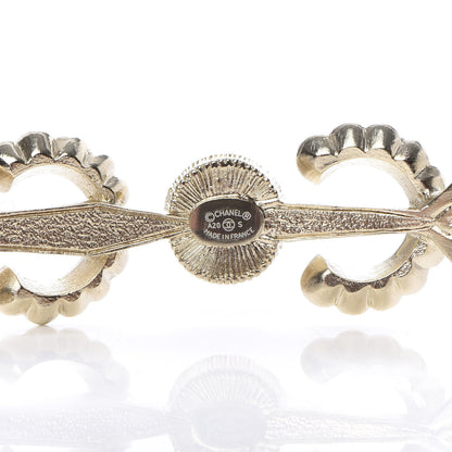 Chanel Pearl Crystal Queen of France Brooch Barrette Gold 3 of 4