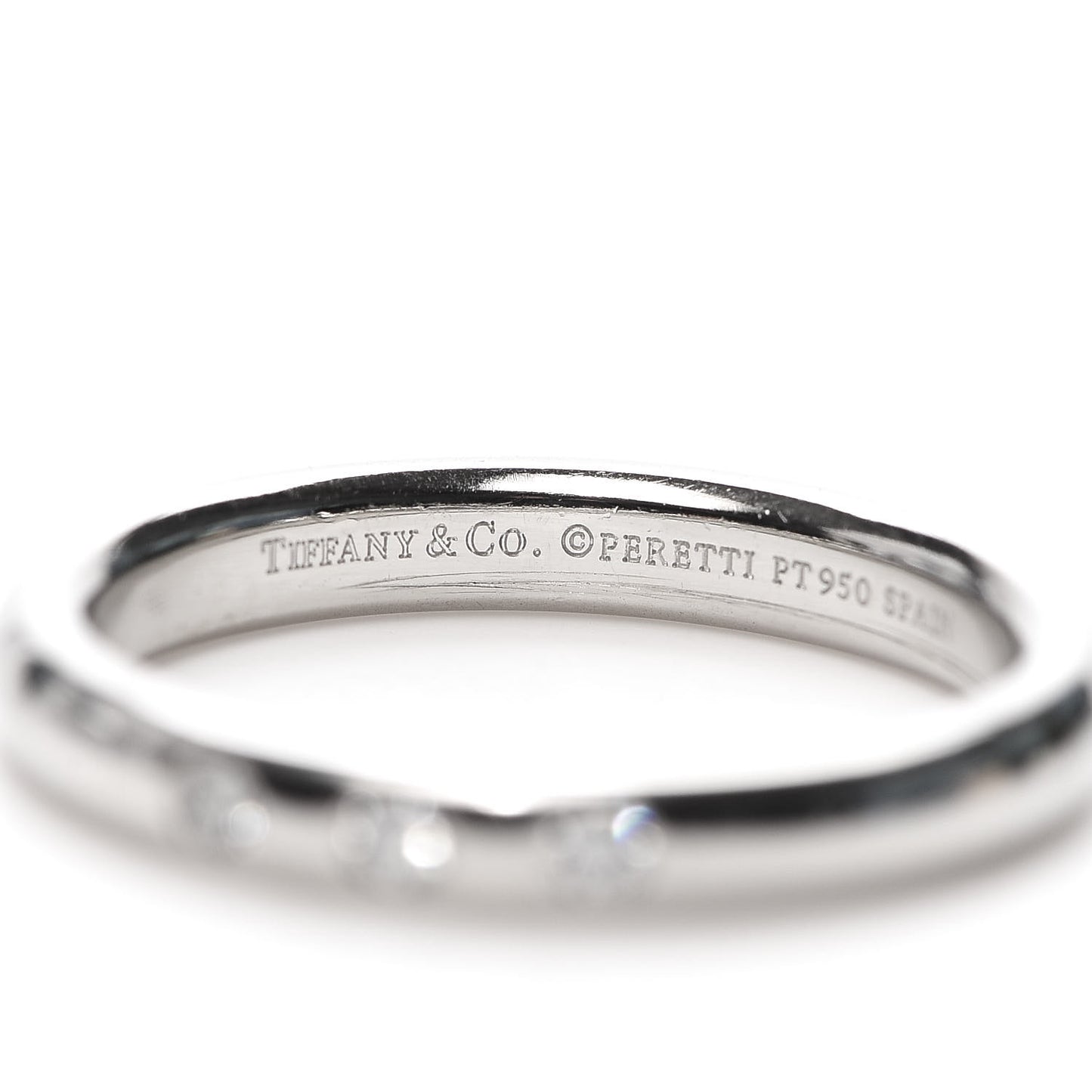 Platinum 3 Diamond Elsa Peretti Band Ring 50 5.5