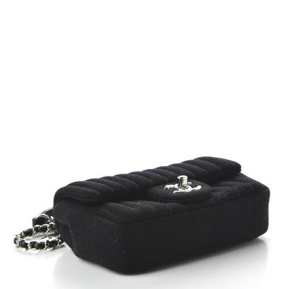 Chanel Jersey Vertical Quilted Mini Flap Black 4 of 11