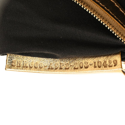 Fendi Vitello Catalan Mirror FF 1974 Embossed Baguette Gold 7 of 11