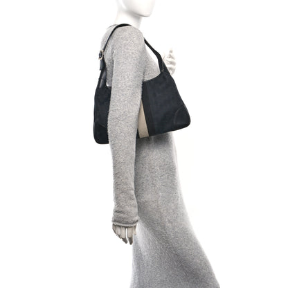 Gucci Monogram Lobster Clasp Jackie O Hobo Black 3 of 10