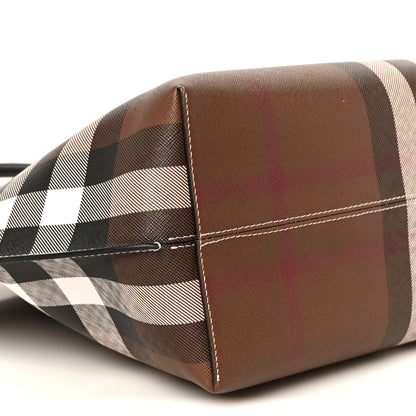 Burberry E-Canvas Check Medium Soft TB Tote Dark Birch Brown Dark Birch Brown 10 of 11