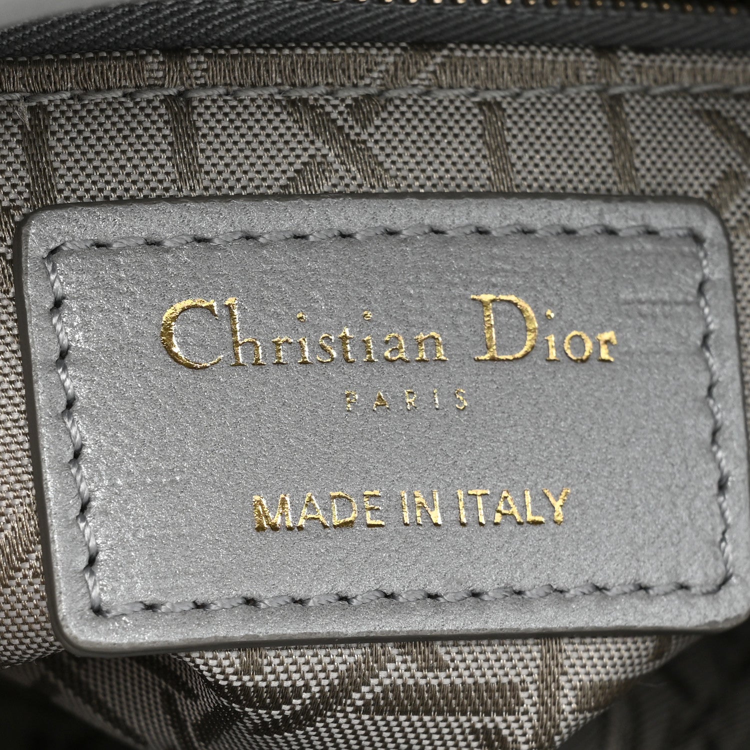 Christian Dior Metallic Lambskin Cannage Mini Lady Dior Grey 6 of 10