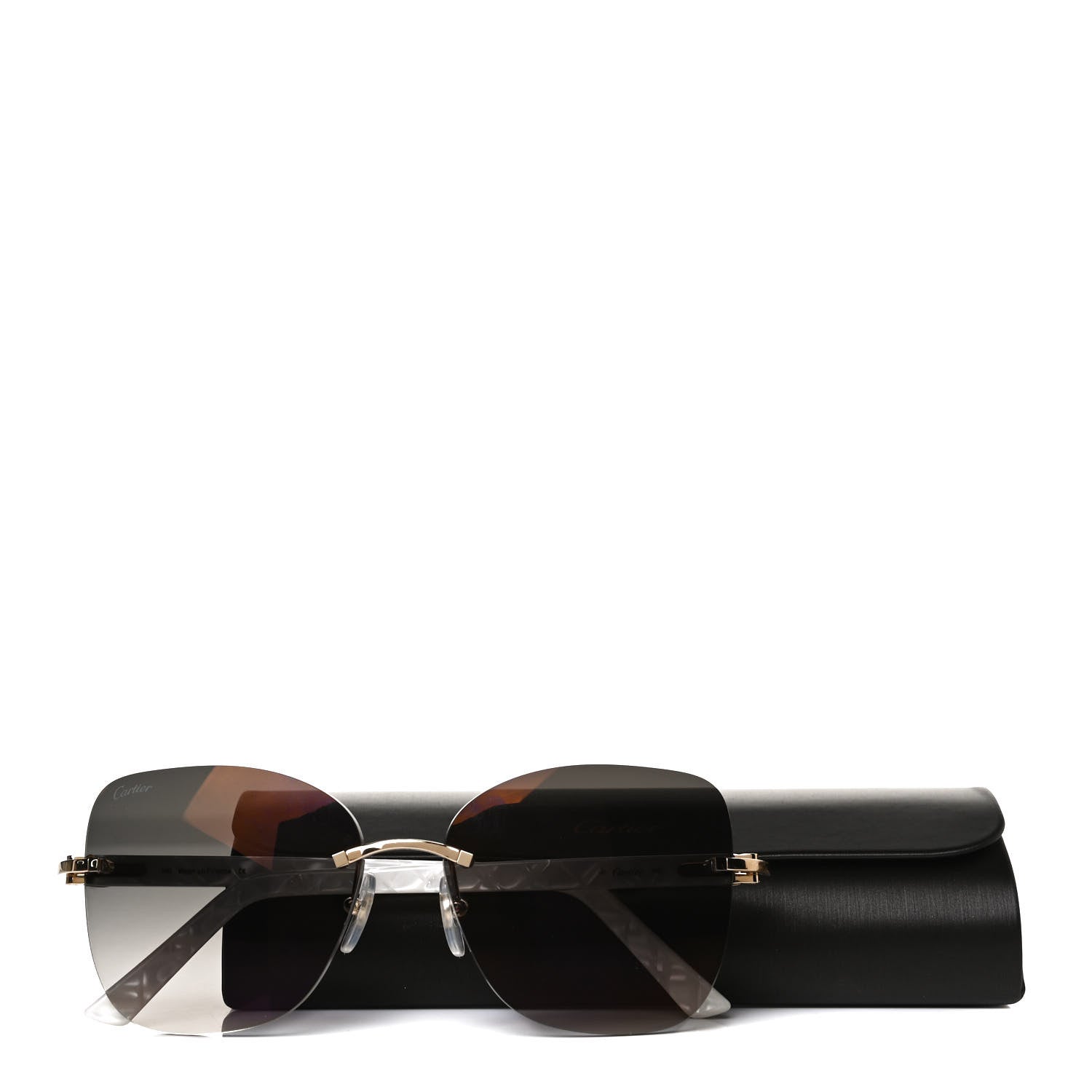 Cartier Mother of Pearl Sunglasses CT001RS Gold White 15 of 16