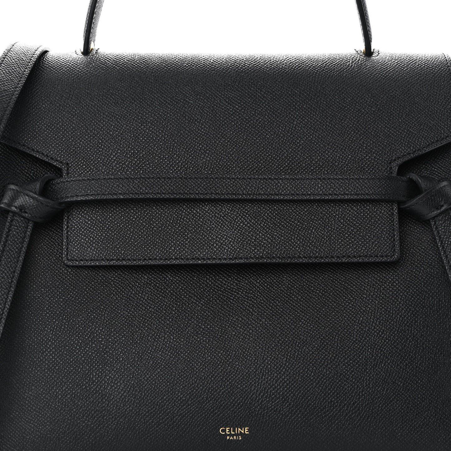 Grained Calfskin Mini Belt Bag Black