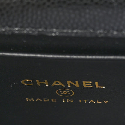 Chanel Caviar Quilted Nano Coco Handle Clutch With Chain Black 6 of 10