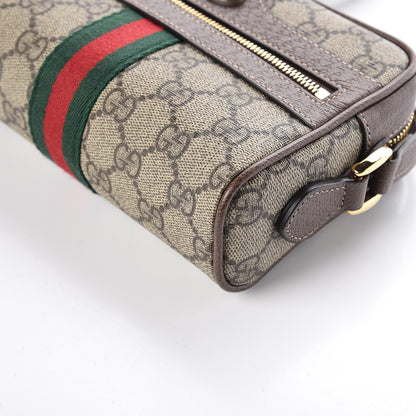 Gucci GG Supreme Monogram Web Mini Ophidia Shoulder Bag Brown 9 of 11