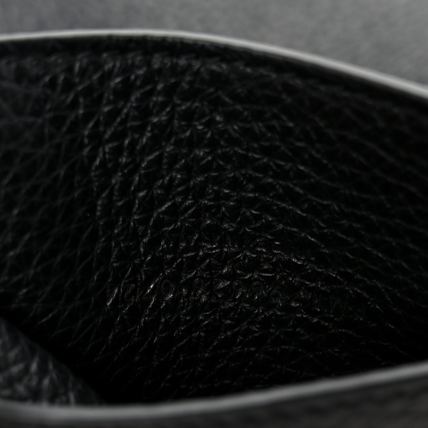 Grained Deerskin Paris VII Small Flat Hobo Black
