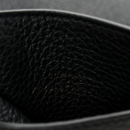 Saint Laurent Grained Deerskin Paris VII Small Flat Hobo Black 8 of 12