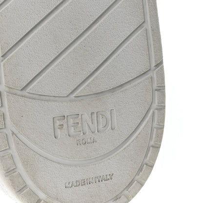 Fendi Suede Vitello Fendi Logo Match Low Top Sneakers 37.5 Cream Tobacco Black 7 of 9