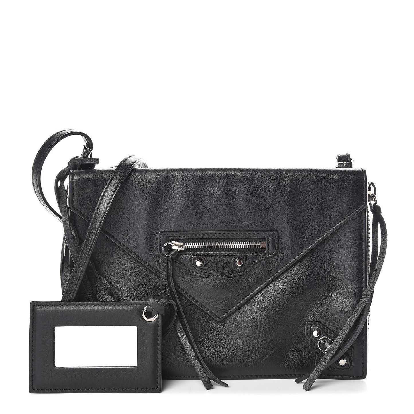 Veau Papier Triple XS Zip Around Crossbody Black