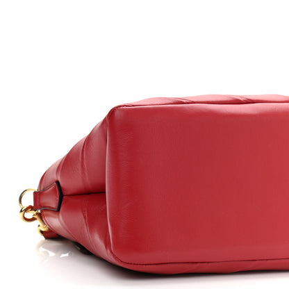 Fendi Nappa Pequin Diagonal Embossed Medium By The Way Boston Bag Fragola 11 of 12
