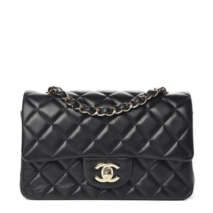 Chanel Lambskin Quilted Mini Rectangular Flap Black 1 of 10