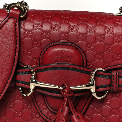 Gucci Soft Microguccissima Mini Emily Chain Shoulder Bag Rosso 10 of 12
