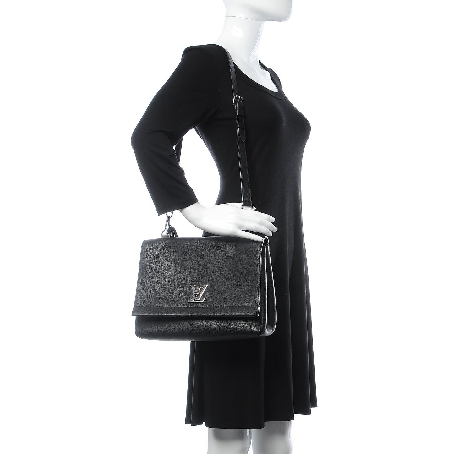 Soft Calfskin Lock Me II Black