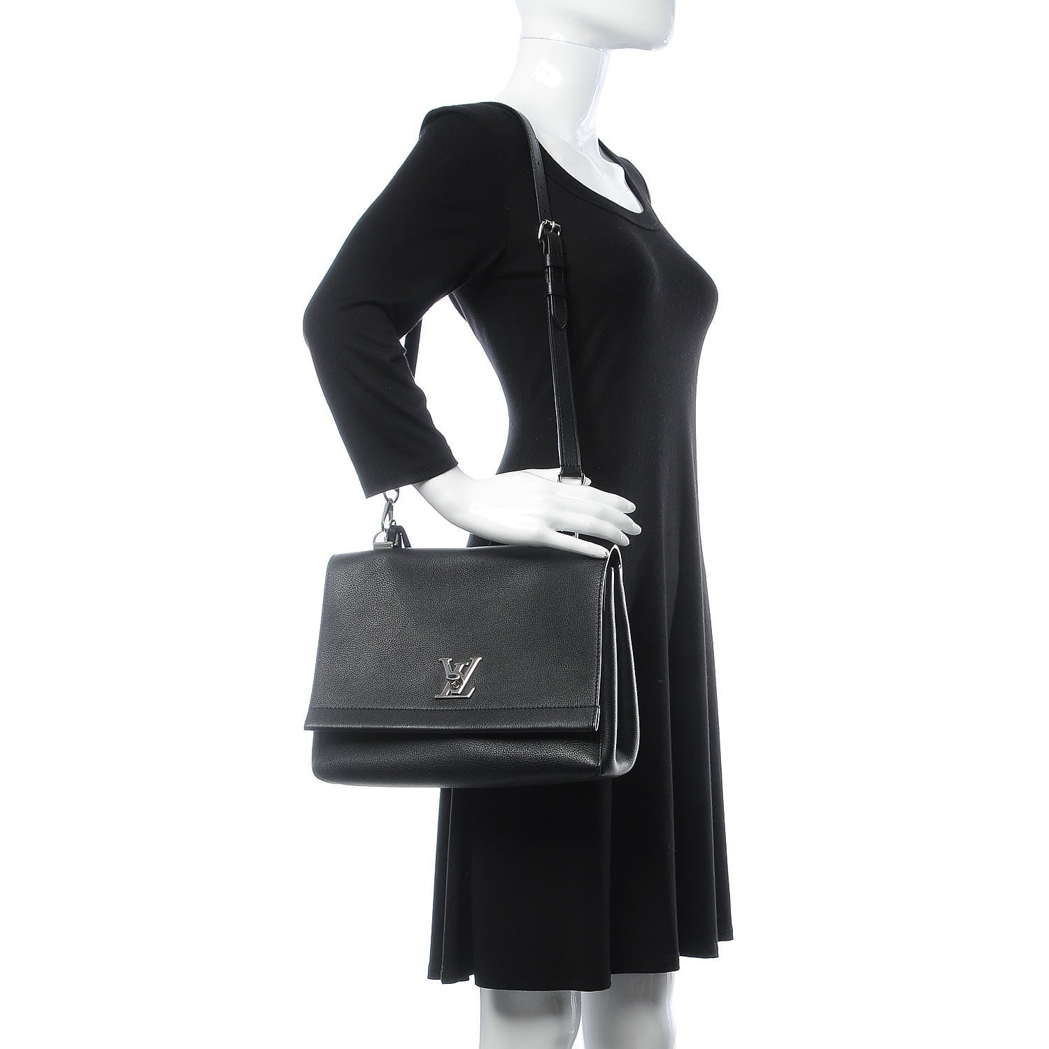 Louis Vuitton Soft Calfskin Lock Me II Black 2 of 8