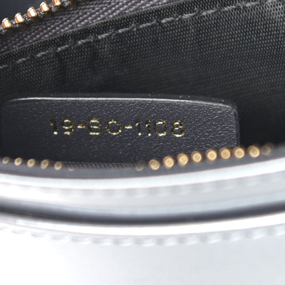 Christian Dior Metallic Patent Micro-Cannage Mini Diorama Flap Bag Silver 8 of 13