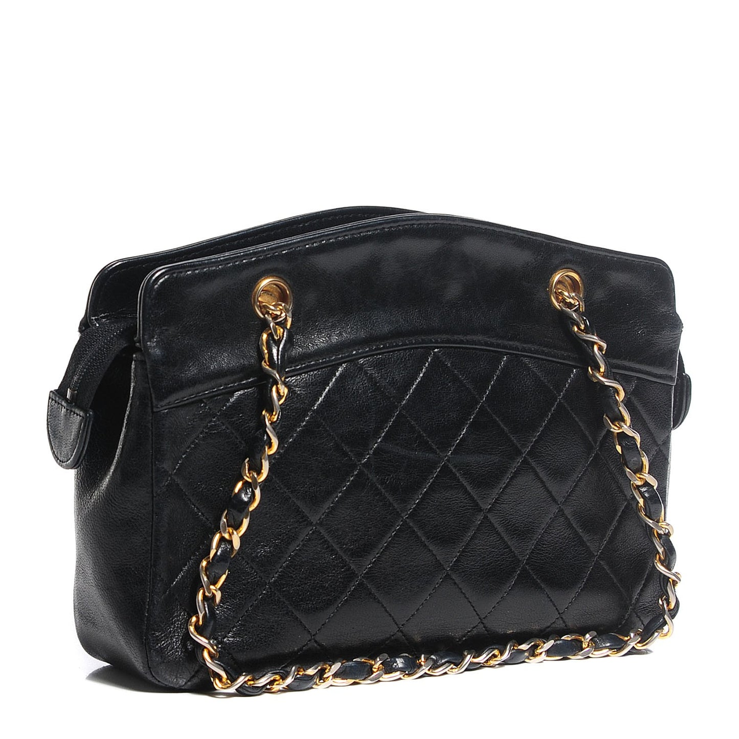 Lambskin Quilted Small Shoulder Bag Black