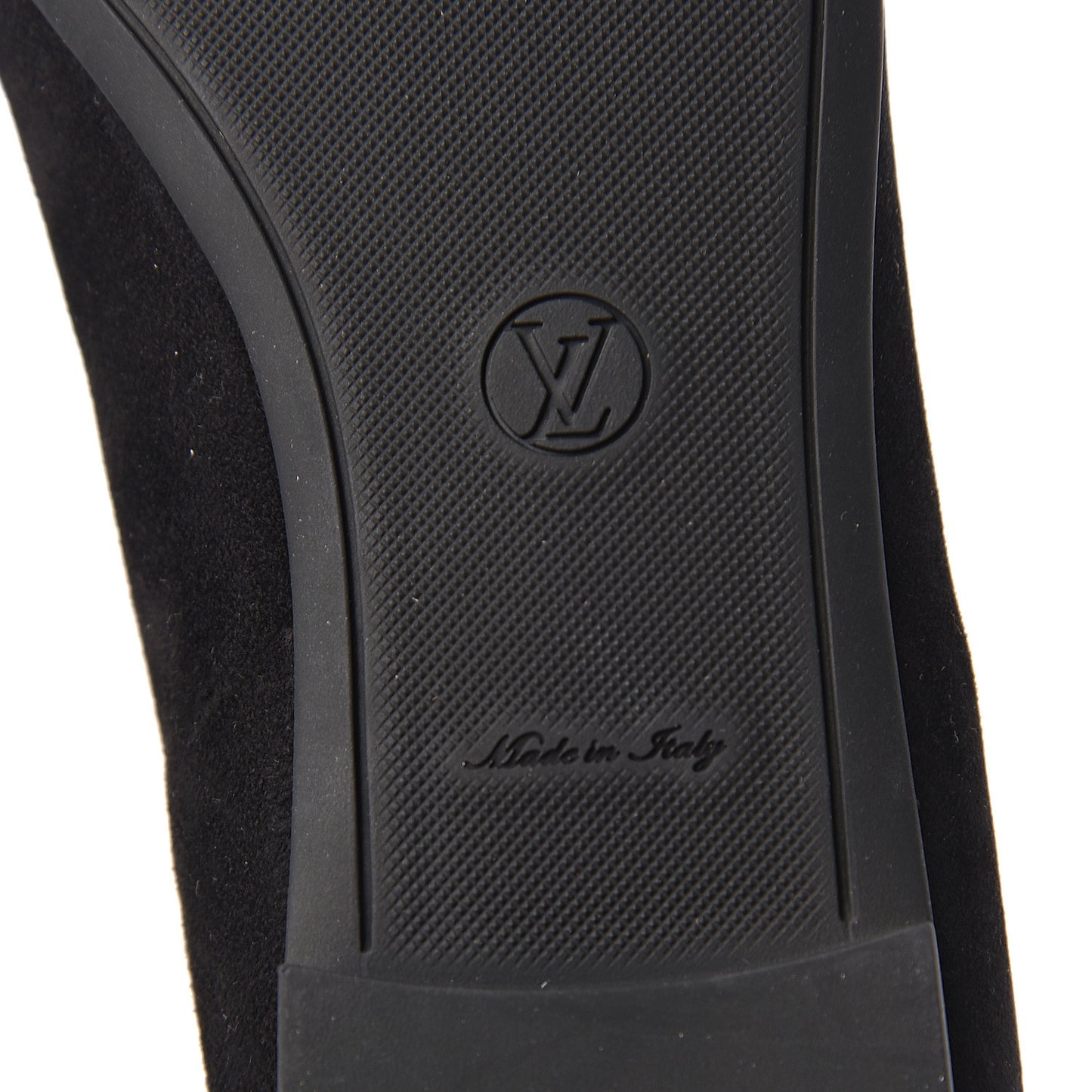 Suede Monogram Uniformes Ballet Flats 39.5 Black