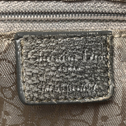 Christian Dior Metallic Lambskin Cannage Drawstring Bag Grey 6 of 21