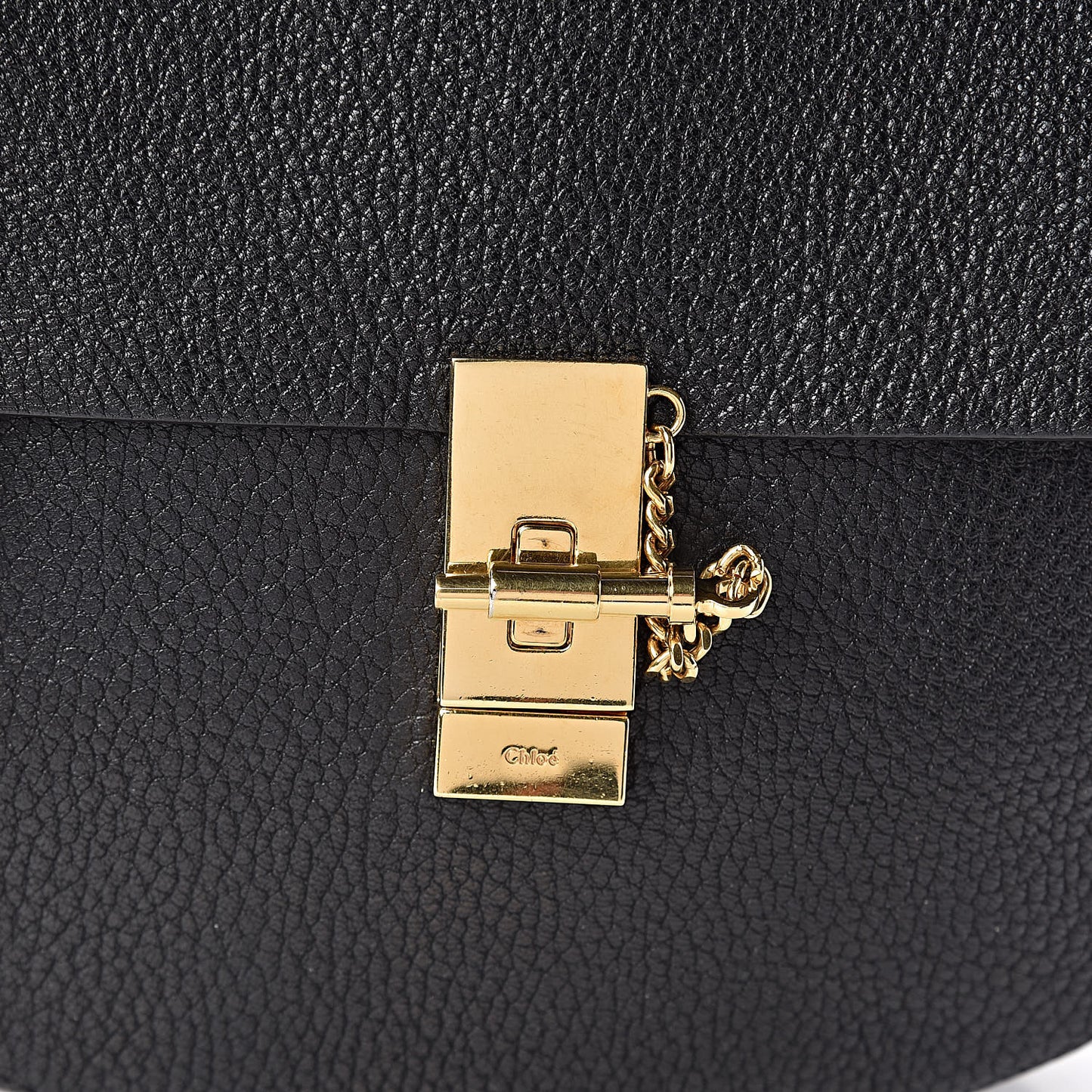 Grained Lambskin Drew Shoulder Bag Black