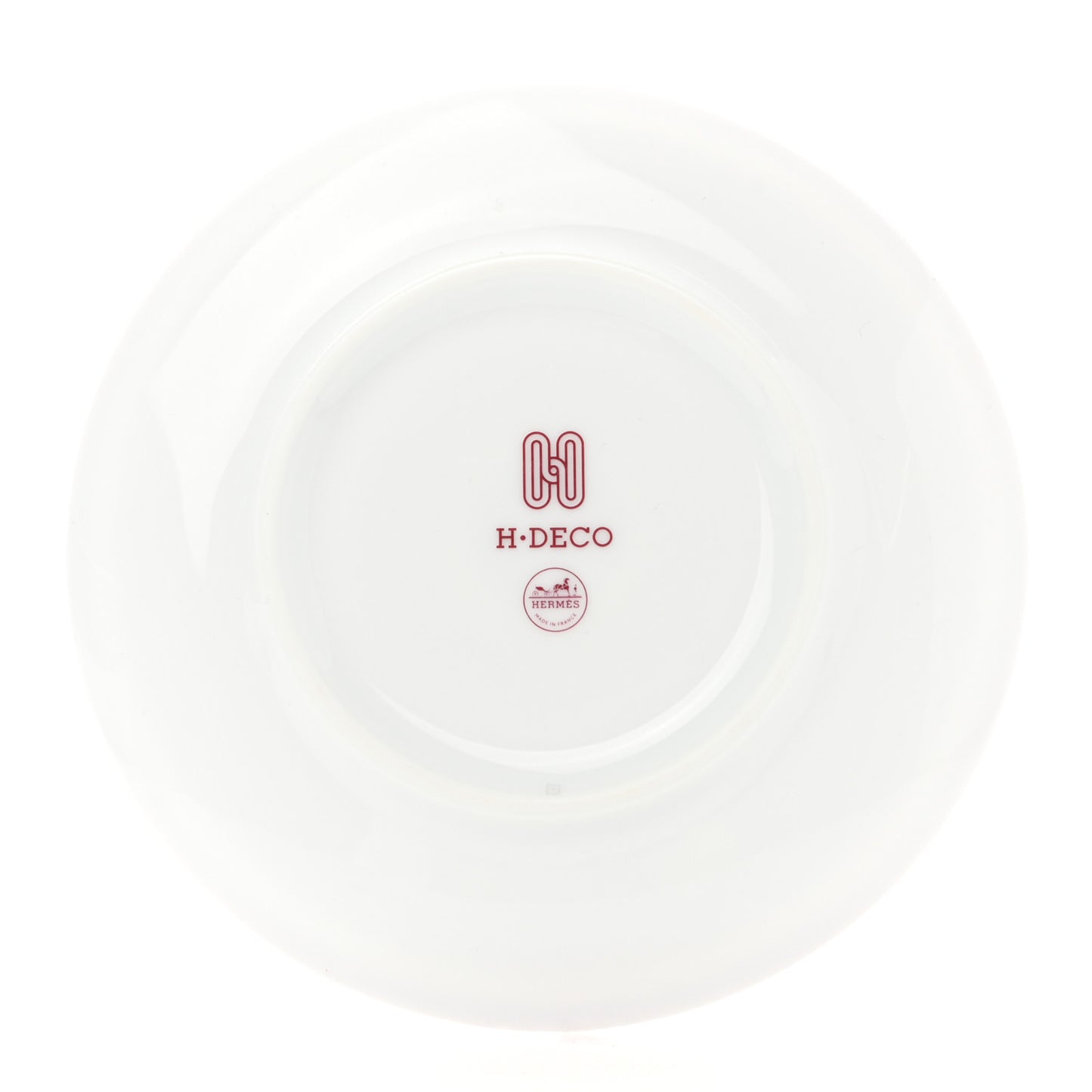 Porcelain H Deco Bread And Butter Plate Rouge