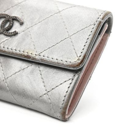 Chanel Metallic Calfskin Quilted Palette Card Holder Silver 10 of 10