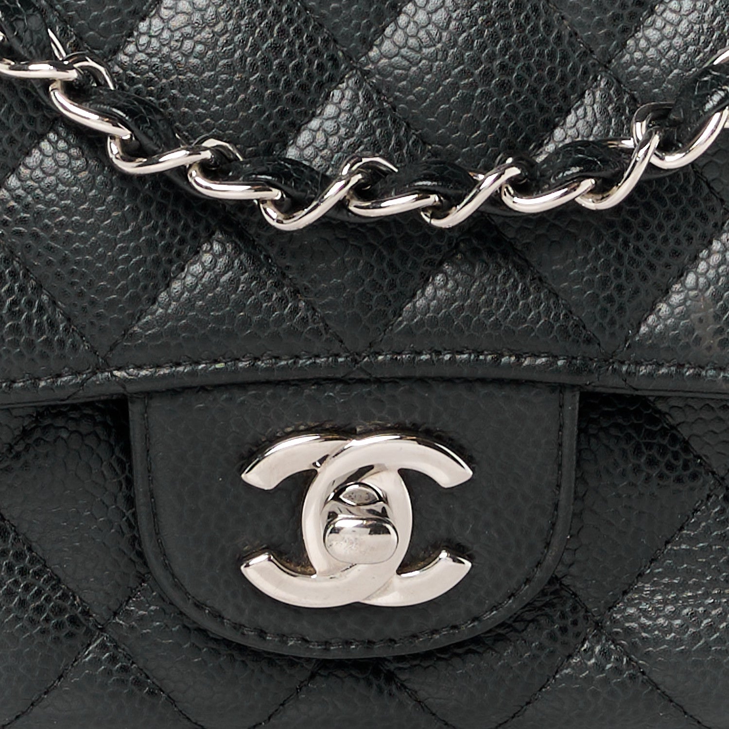 Chanel Caviar Quilted Medium Double Flap Black 9 of 11