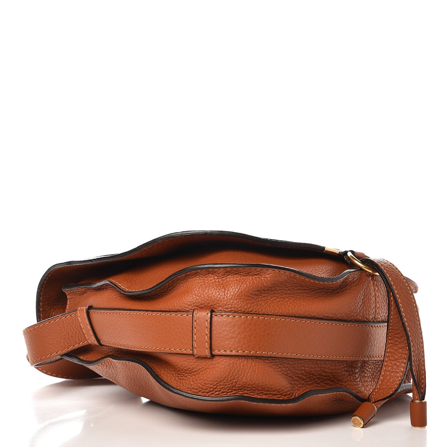 Calfskin Medium Marcie Round Crossbody Bag Tan