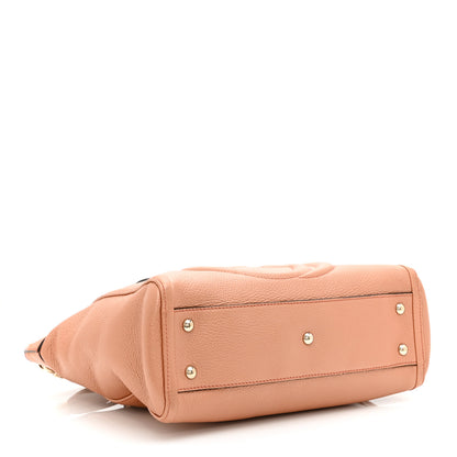 Gucci Metallic Pebbled Calfskin Small Soho Top Handle Bag Blush 4 of 11