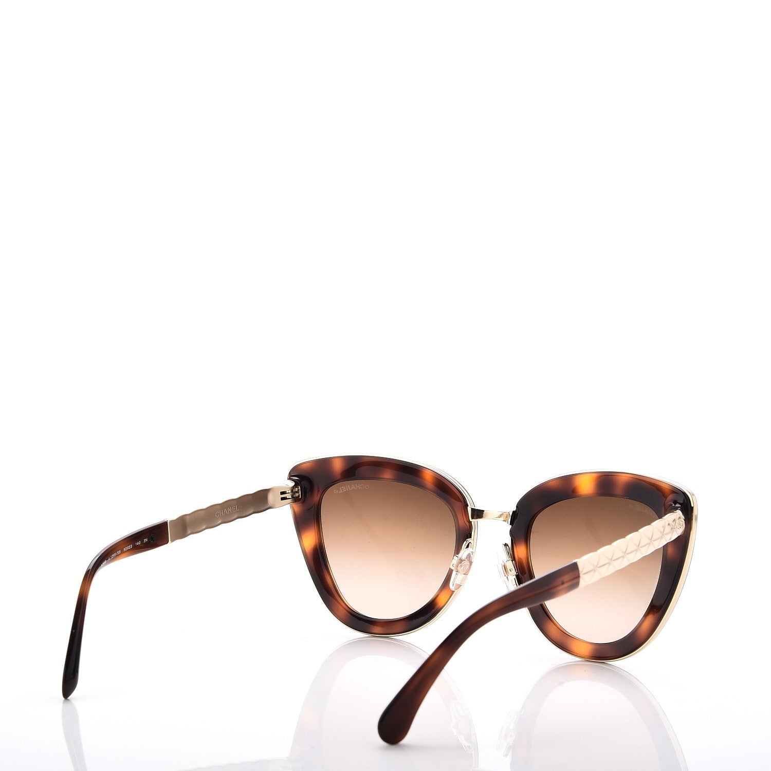 Chanel Cat Eye Quilted Sunglasses 5368 Tortoise 4 of 8