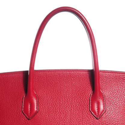 Hermes Taurillon Clemence Birkin 40 Rouge Garance 3 of 32