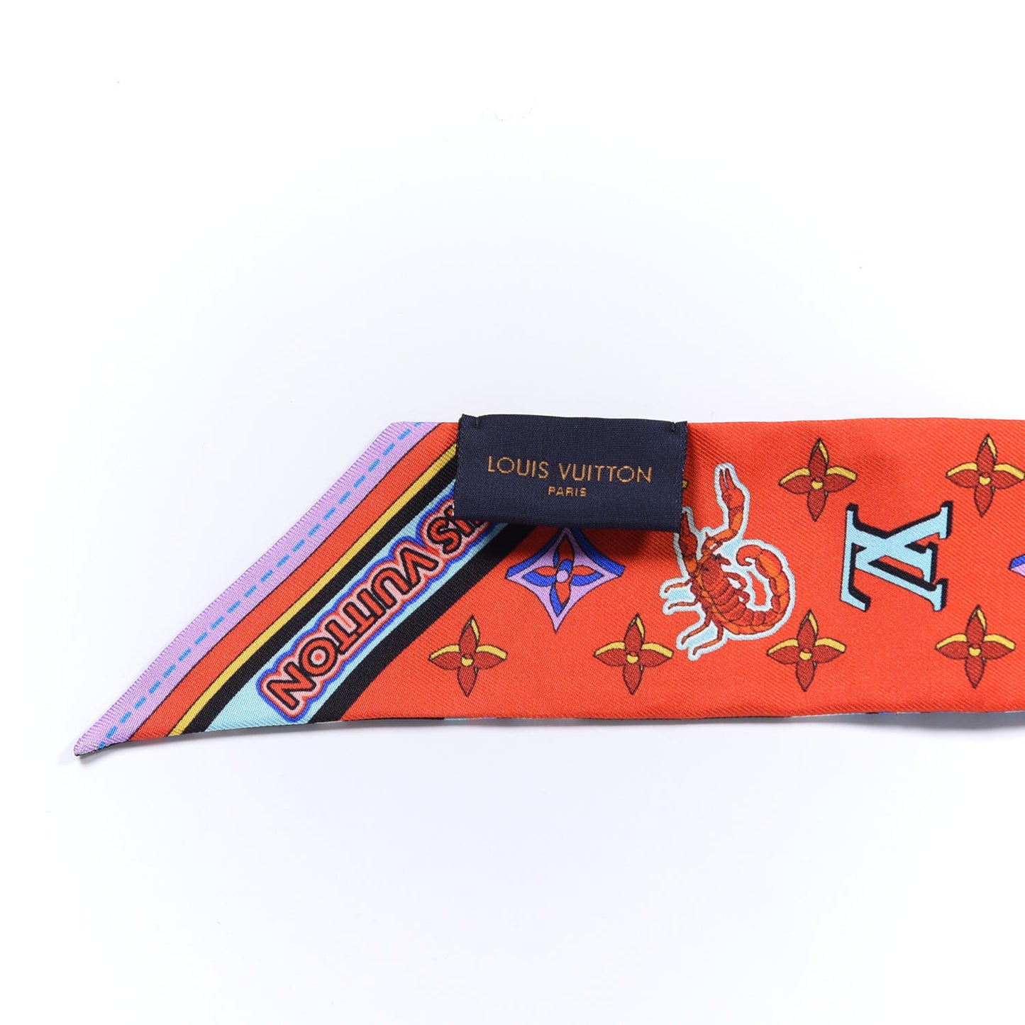 Silk Monogram Astro Scorpio Bandeau Red