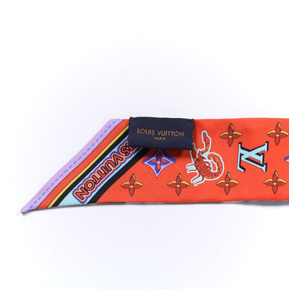 Louis Vuitton Silk Monogram Astro Scorpio Bandeau Red 5 of 6