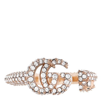 Gucci Crystal Double G Ring L Aged Gold 1 of 7