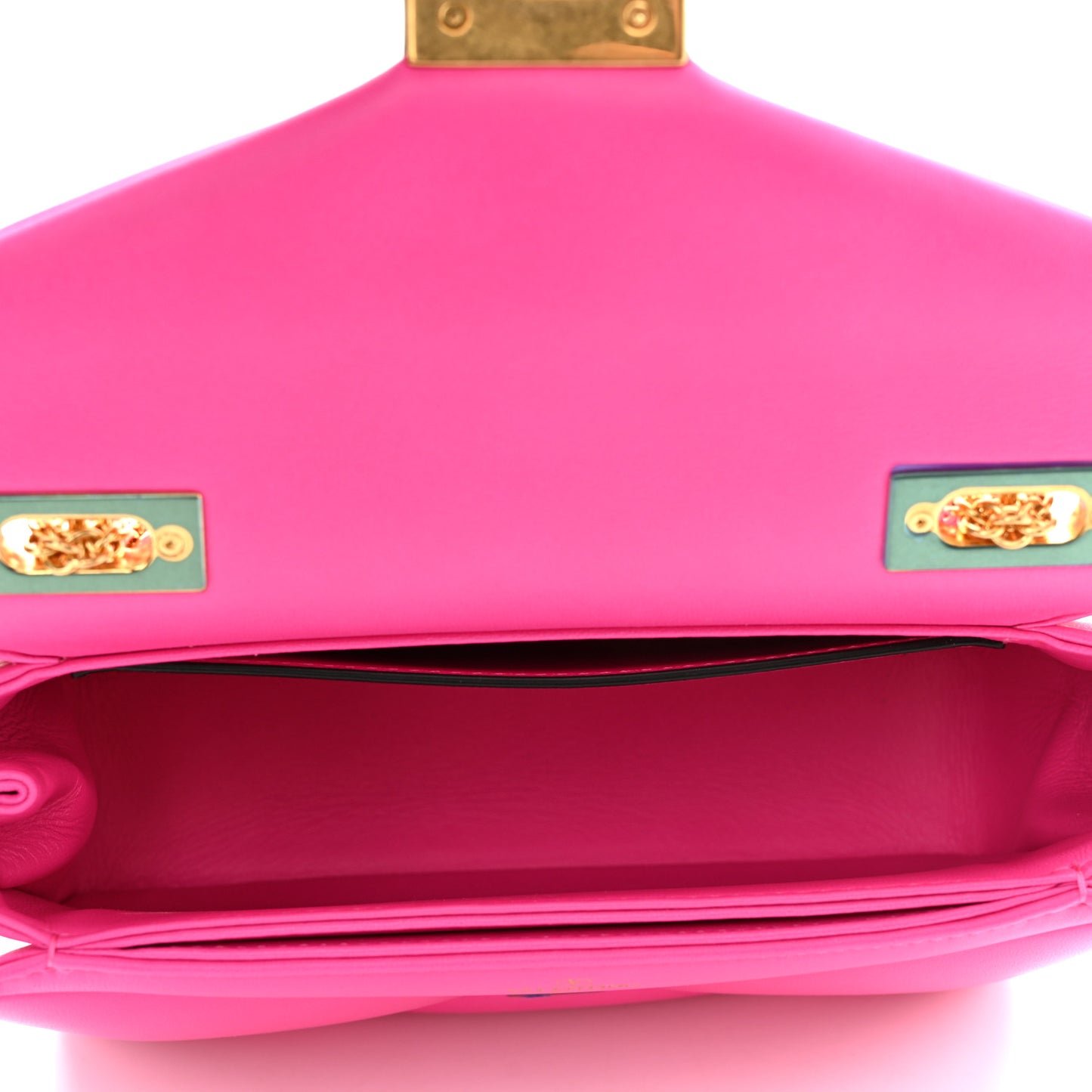 Nappa One Stud Chain Clutch Pink PP