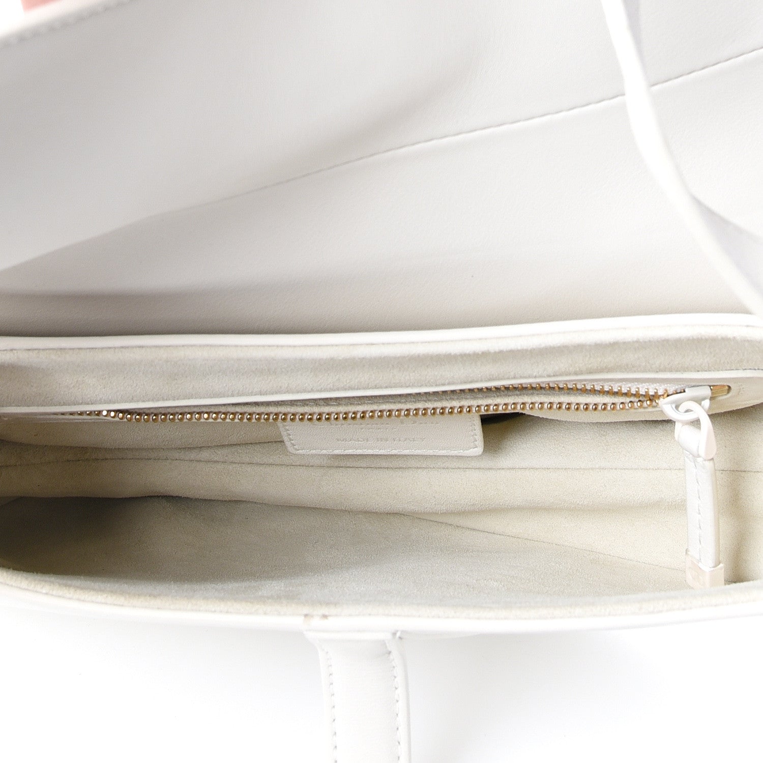 Christian Dior Ultra Matte Calfskin Saddle Bag Off White 4 of 13