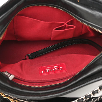 Chanel Aged Smooth Calfskin Quilted Medium Gabrielle Logo Hobo Black 5 of 15