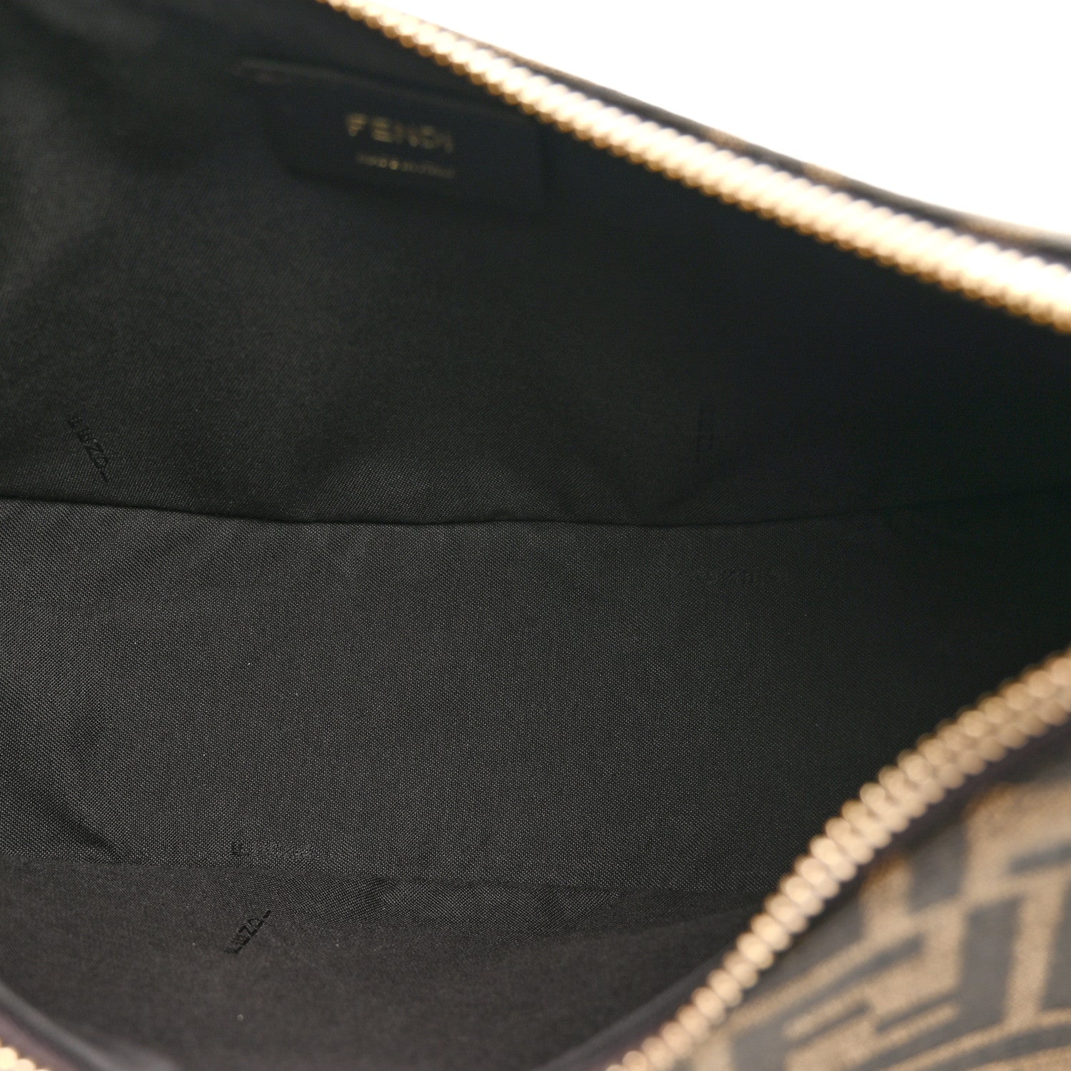 Fendi Fabric Jacquard Vitello Grace FF 1974 Small Fendigraphy Hobo Bag Tobacco Moro Ebano 5 of 10
