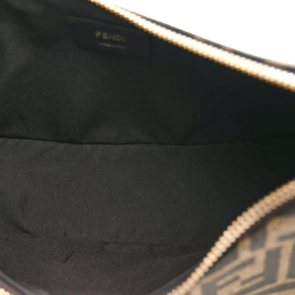 Fendi Fabric Jacquard Vitello Grace FF 1974 Small Fendigraphy Hobo Bag Tobacco Moro Ebano 5 of 10