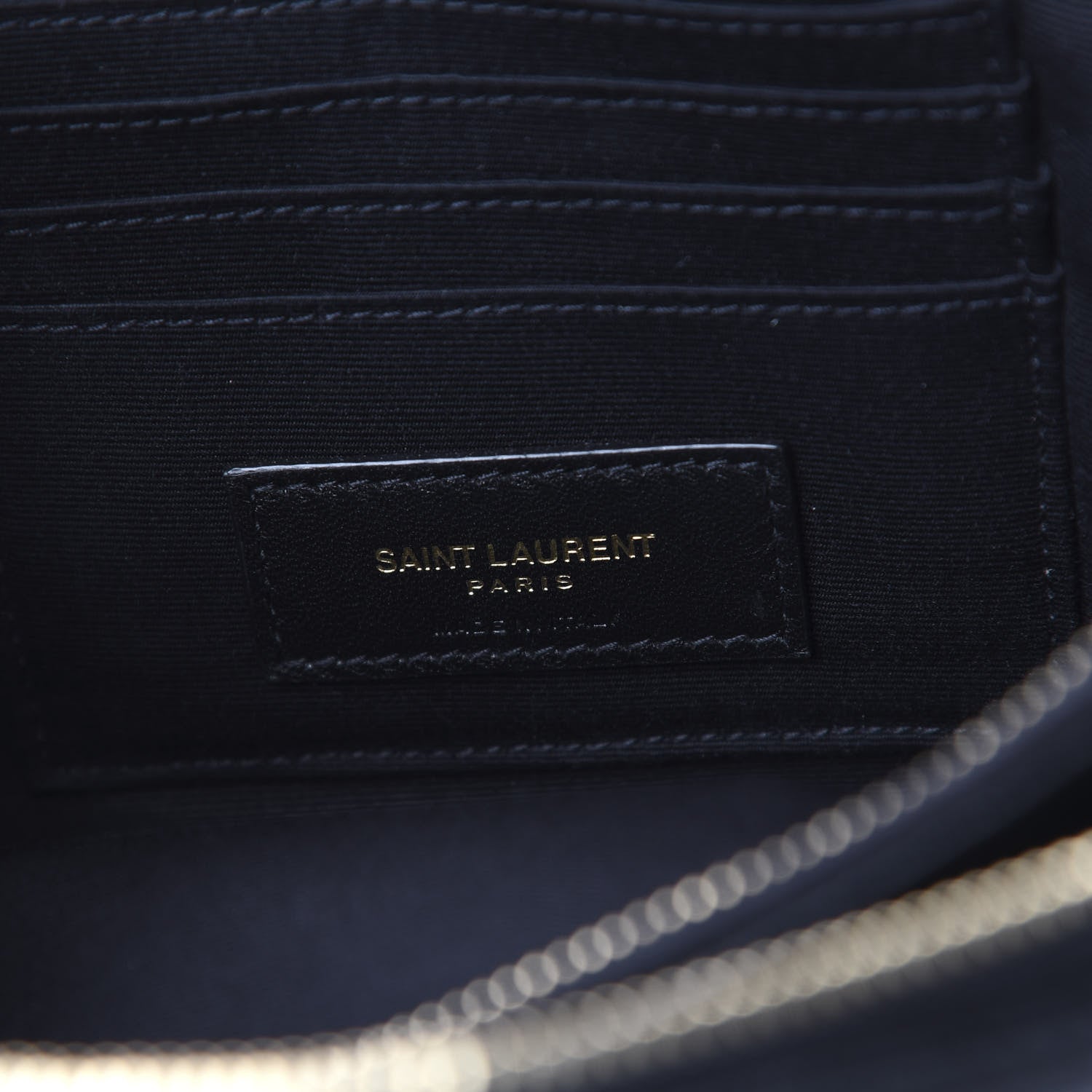 Saint Laurent Grained Lambskin Quilted Mini Becky Double Zip Bag Black 8 of 12