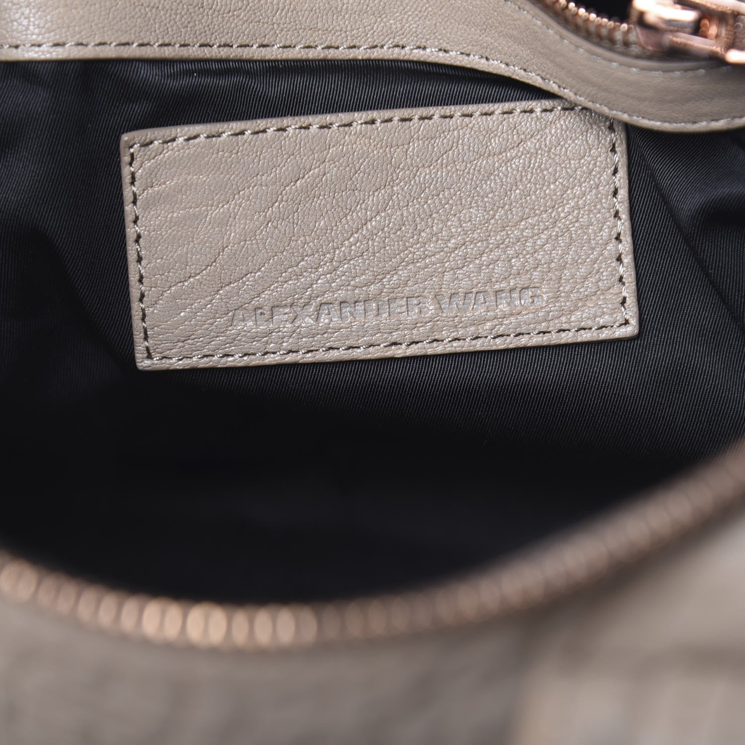 Alexander Wang Pebbled Lambskin Rockie Latte Rose Gold Hardware 6 of 14