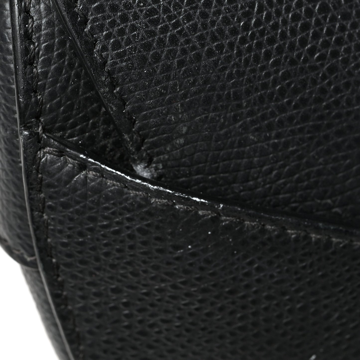 Grained Calfskin Mini Saddle Bag Black