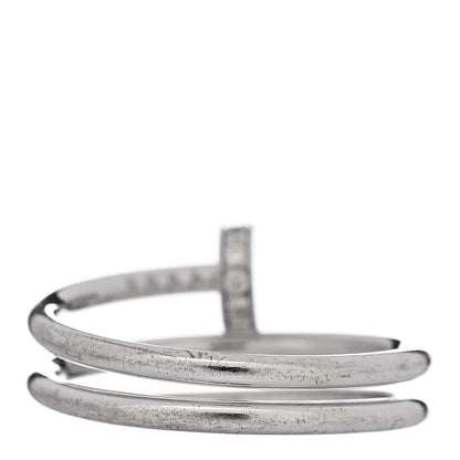 Cartier 18K White Gold Diamond Double Wrap Juste Un Clou Ring 54 7 3 of 5
