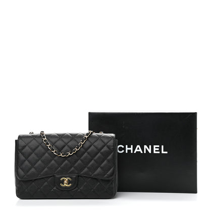Chanel Caviar Quilted Jumbo Single Flap Black 11 of 12