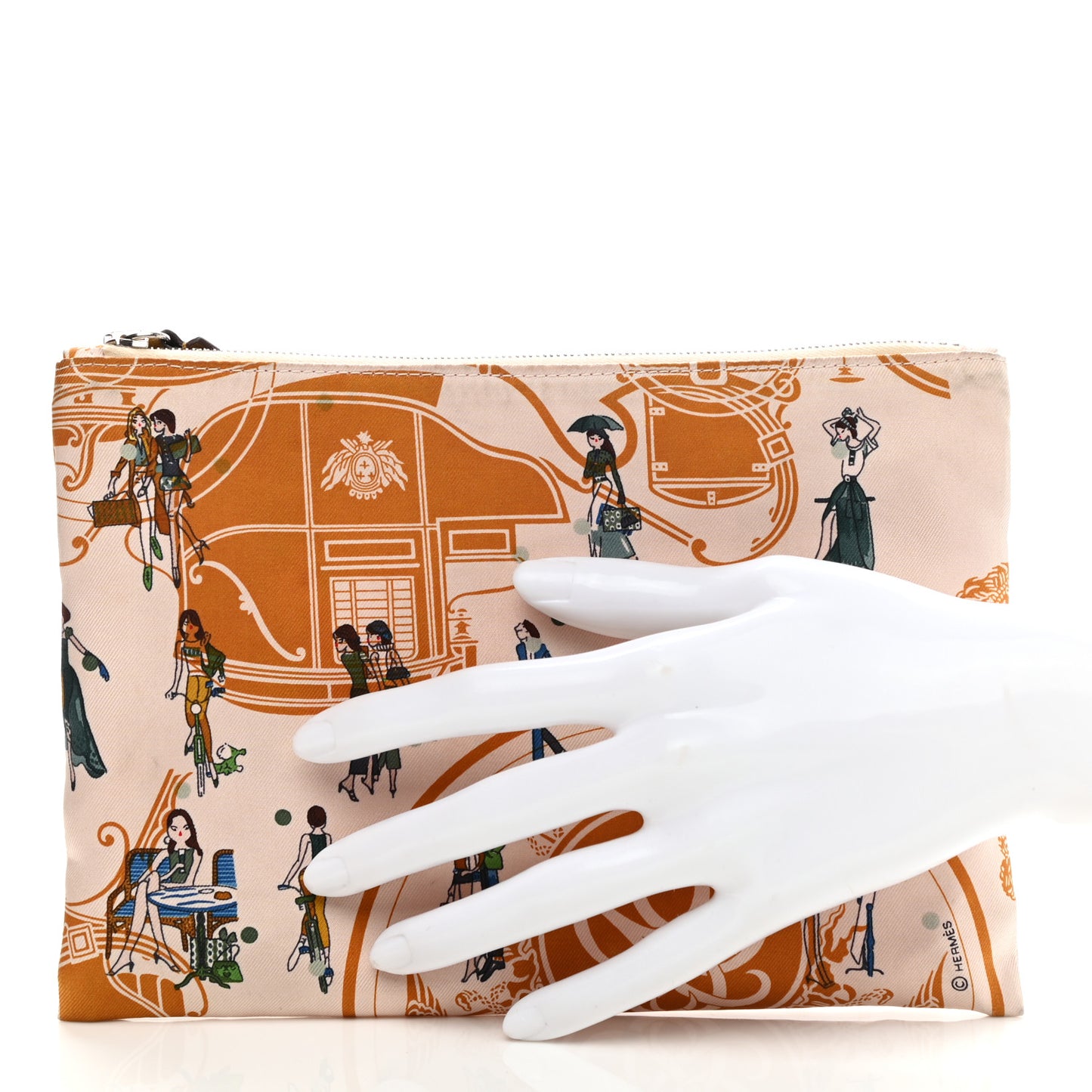 Technical Silk Ex-Libris Les Parisiennes Silky Pocket Cosmetic Case Sesame Nata Bronze
