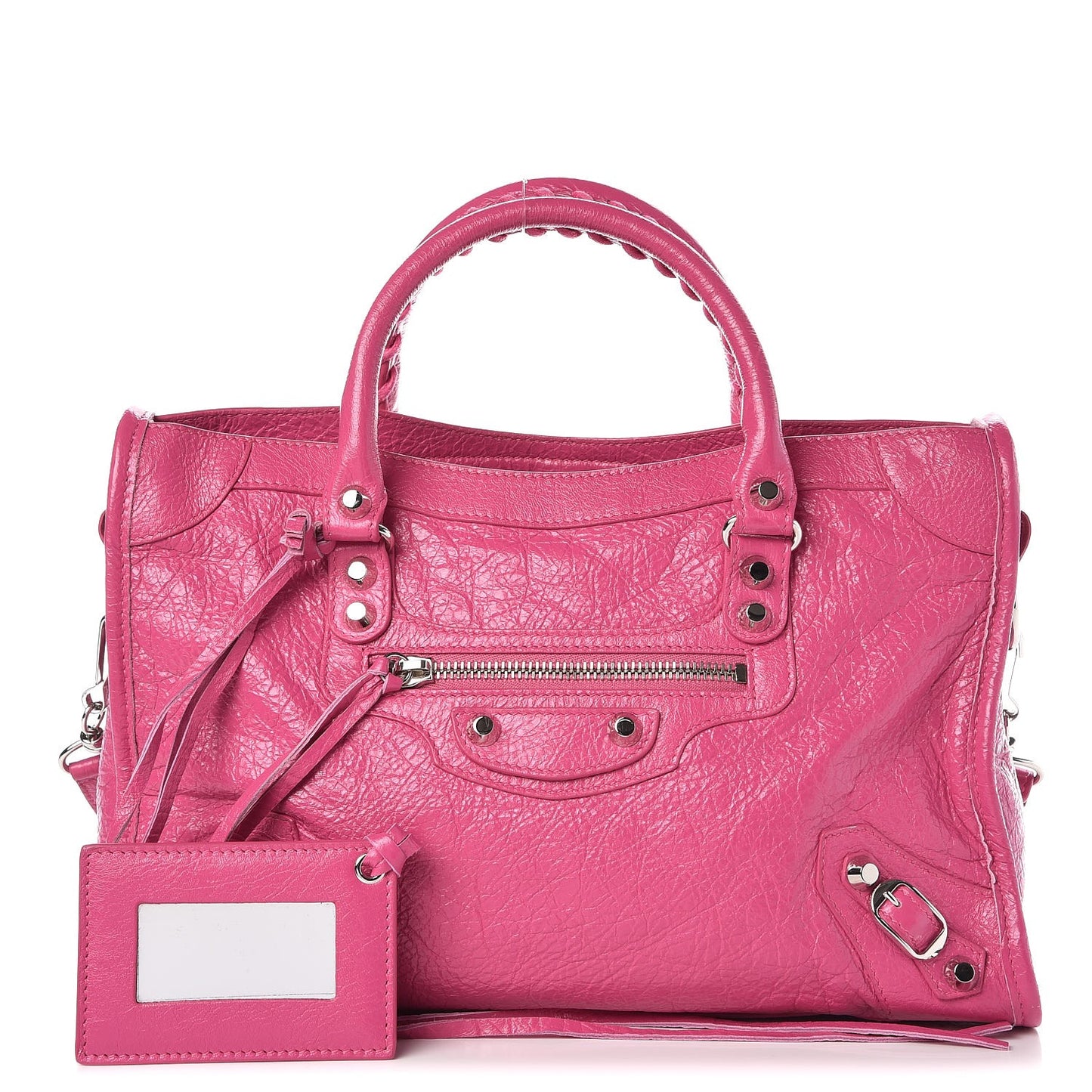 Agneau Classic Silver Hardware S City Rose Flamingo