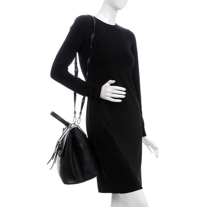 Prada Lux Calfskin Large Convertible Top Handle Tote Black 3 of 17