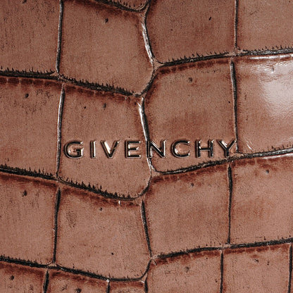 Givenchy Calfskin Crocodile Embossed Medium Pandora Taupe 6 of 8