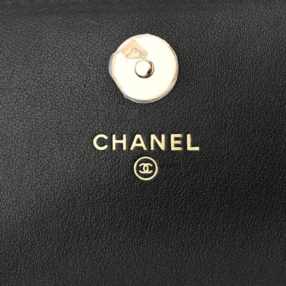 Chanel Calfskin Quilted Maxi Pearls Clutch With Chain Black 6 of 12